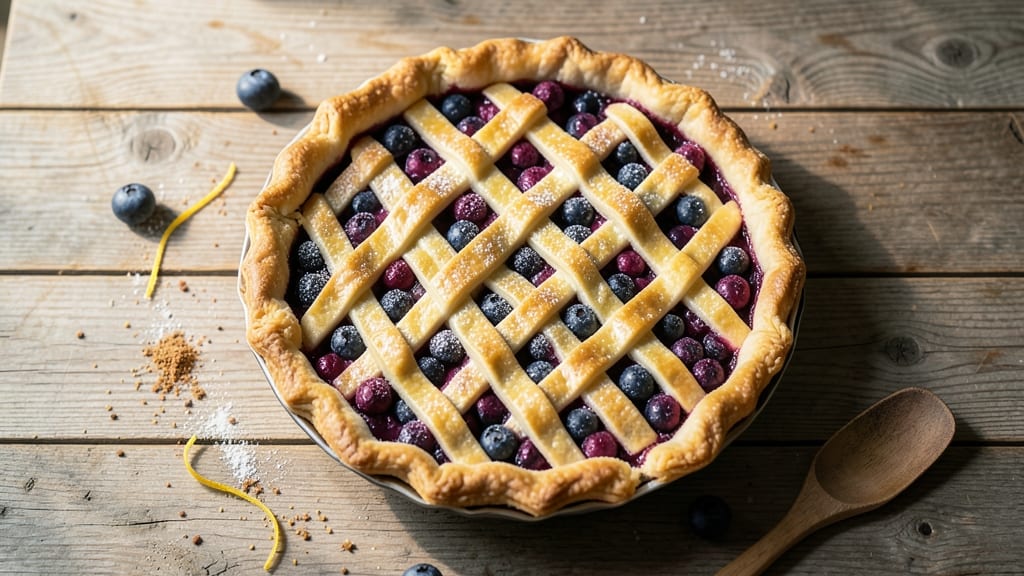 8-Inch Blueberry Pie Recipe: Bursting Berries and Buttery Lattice Crust