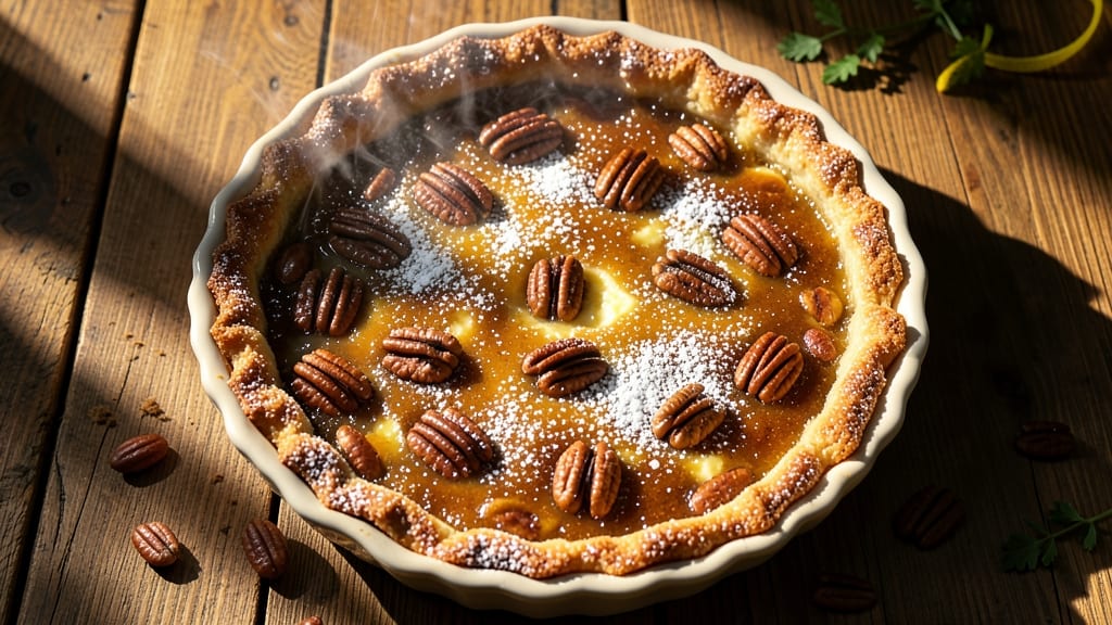 2 Egg Pecan Pie Recipe: Nutty Filling with Foil-Sealed Crust Magic
