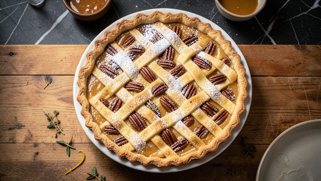 Angel Pecan Pie Recipe: Buttery Streusel Crunch Over Silky Caramel Filling