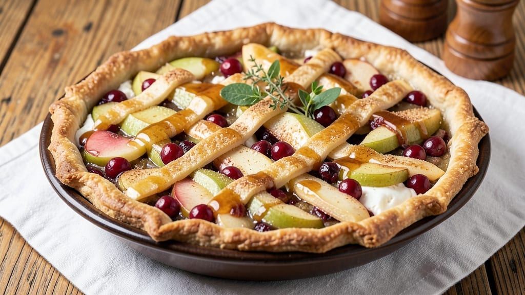 Apple Pear Cranberry Pie Recipe: Tart-Sweet Fruit Trio with Flaky Lattice Crust