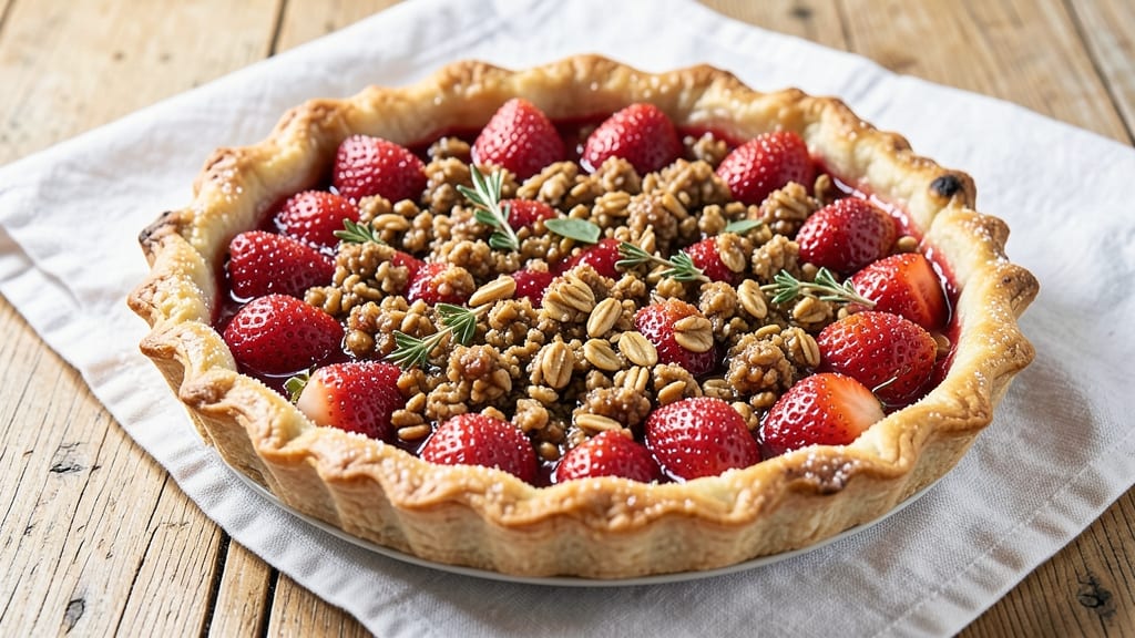 Amish Strawberry Pie Recipe: Homestyle Vanilla Streusel Crunch