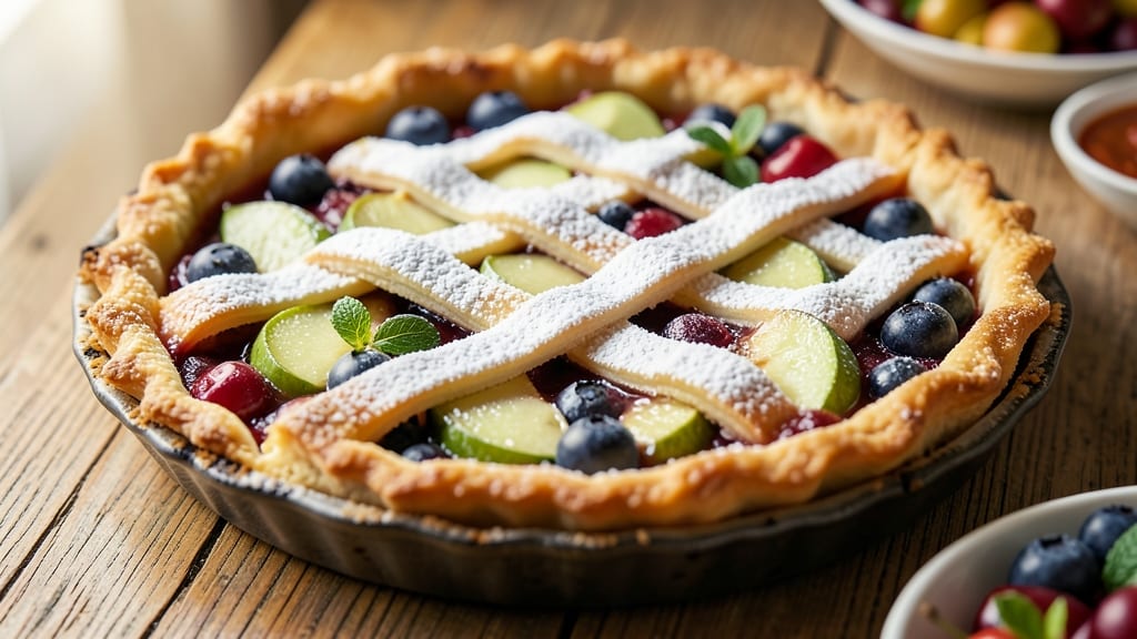 Apple Blueberry Cherry Pie Recipe: Tri-Fruit Filling With Crispy Lattice Top