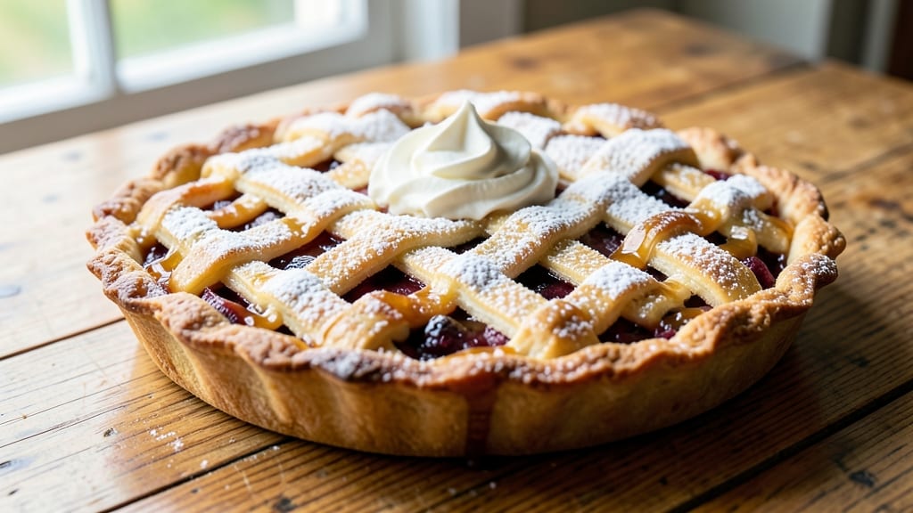 9 Double Crust Pie Recipe: Lattice Topped Vanilla Cream Magic