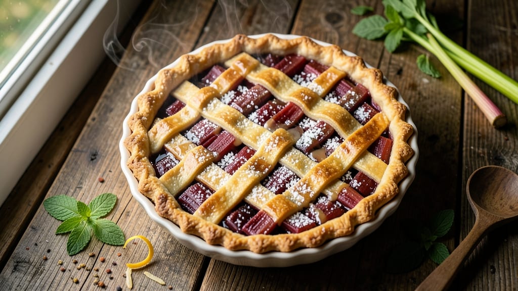 Amish Rhubarb Pie Recipe: Tart-Sweet Balance With Crispy Lattice Top
