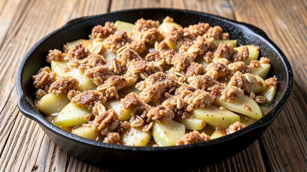 Quick and Easy Apple Crumble Pie Recipe: Warm Spice Streusel Over Melted Fruit