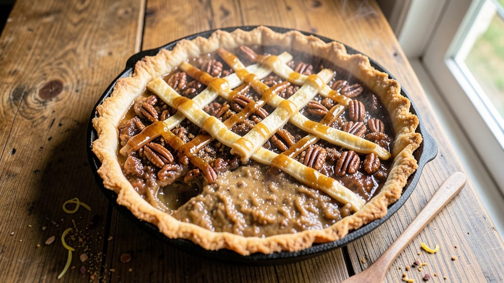 9-Inch Deep Dish Pecan Pie Recipe: Crispy Crust Hugging Gooey Vanilla-Caramel Filling