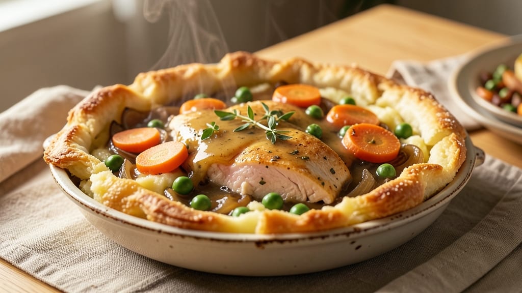 Pot Pie With Mashed Potato Crust Recipe: Golden Crust, Creamy Filling in One Dish