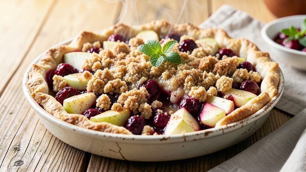 Apple Boysenberry Crumble Pie Recipe: Tart-Sweet Fruit Duo With Buttery Oat Topping